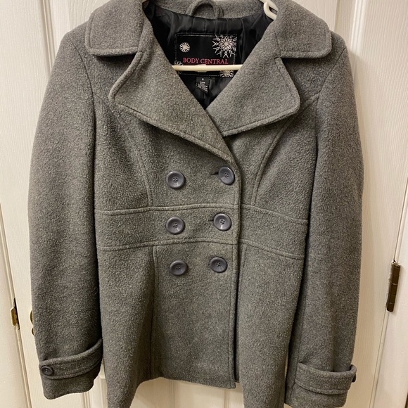 Junior’s Gray Pea Coat - Picture 6 of 12